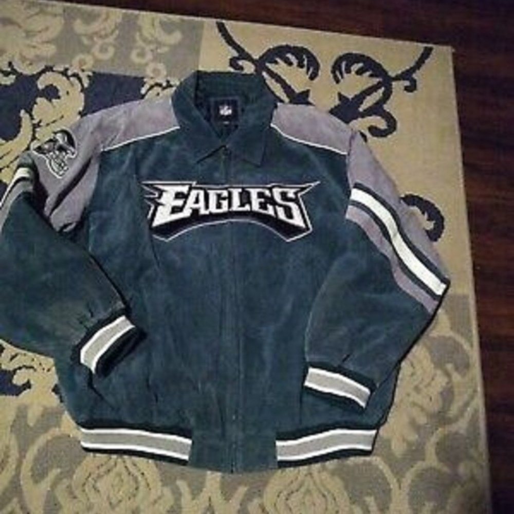 Philadelphia eagles suede leather jacket NWT